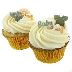 Cute Baby Hand Decorated Sugar Pipings - 12 Pack