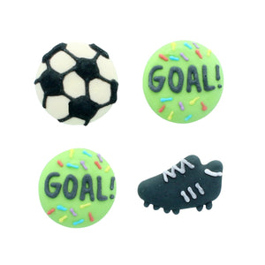 Football Hand Decorated Pipings -12PK