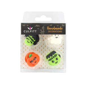 Cute Halloween Sugar Cake Decorations - 12Pk