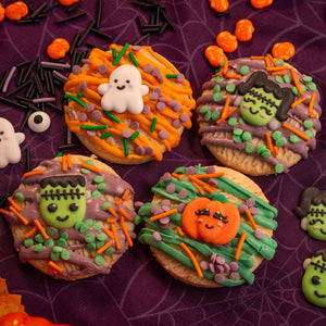 Cute Halloween Sugar Cake Decorations - 12Pk