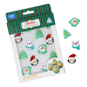 Christmas Edible Sugar Decorations - North Pole Express (Pack of 12)