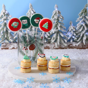 Christmas Edible Sugar Decorations - North Pole Express (Pack of 12)