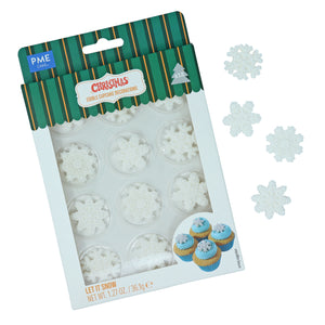 Christmas Edible Sugar Decorations - Let it Snow - 12 Pack