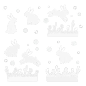 Bunny and Floral Easter Window Stickers