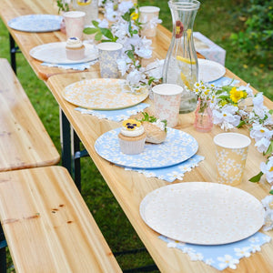 Hello Spring Floral Paper Plates